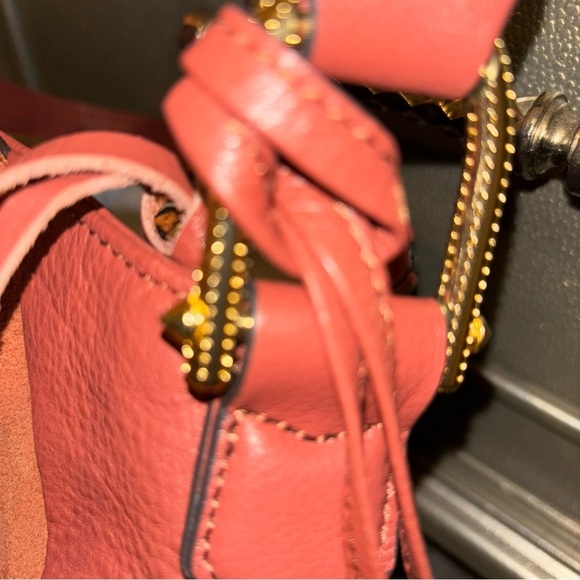 Aimee Kestenberg Tuscany Pebbled Leather & Suede Purse Hobo Bag Terracotta - Picture 4 of 12